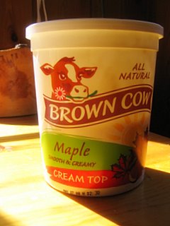 Brown Cow maple yogurt.