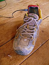 phone in shoe